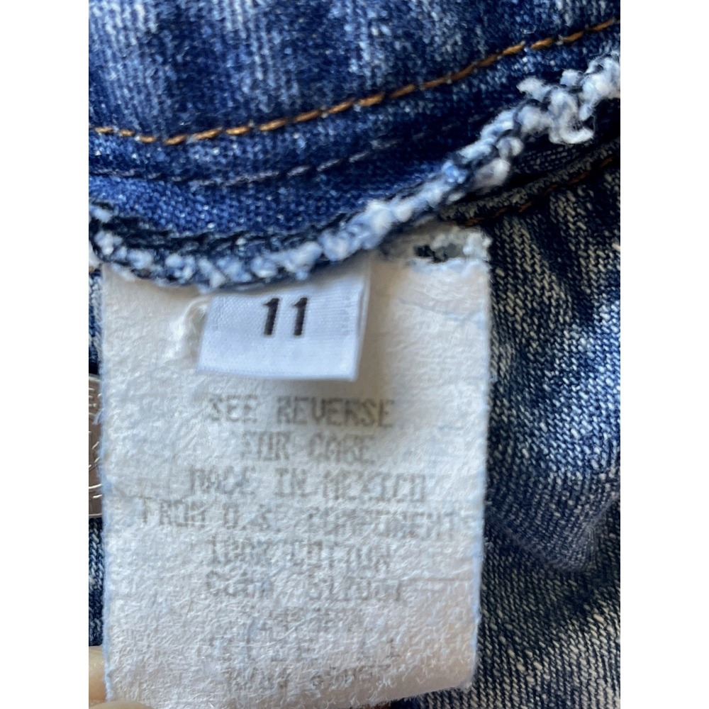 VTG Y2K Womens Paris Blues Denim Maxi Skirt Size 11 Blue Boho Cowgirl Festival - Picture 7 of 10
